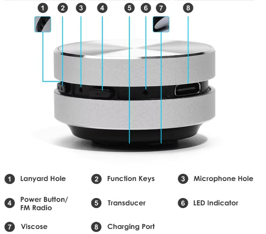 Bone Conduction Resonance Bluetooth Speaker Small Wireless Indoor and Outdoor Large Volume Heavy Bass